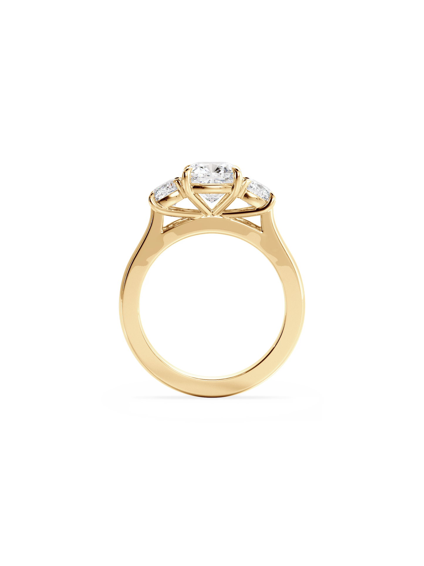 2 CT Round Three Stones Lab Grown Diamond Engagement Ring