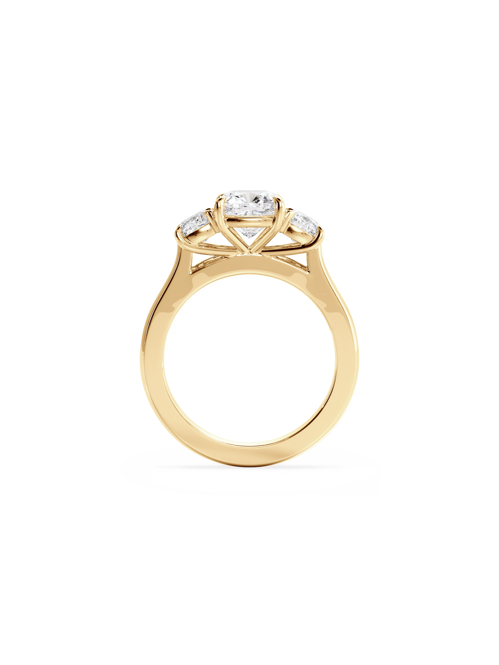2 CT Round Three Stones Lab Grown Diamond Engagement Ring