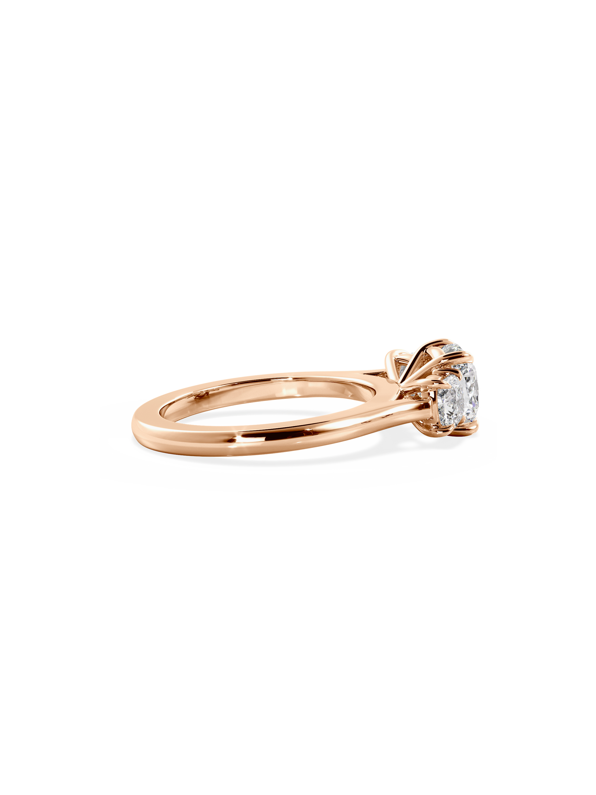 2 CT Round Three Stones Lab Grown Diamond Engagement Ring