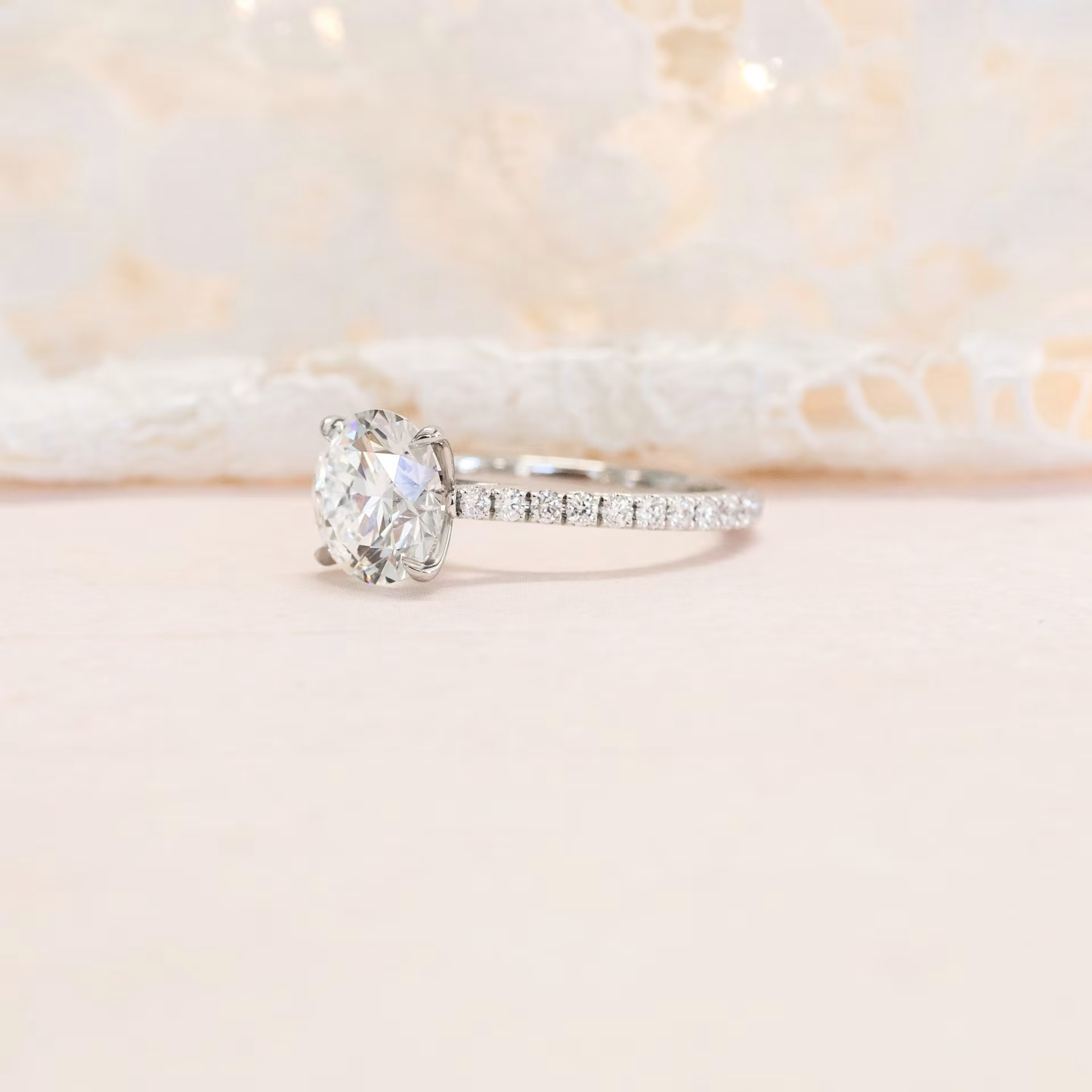 Marquise Cut Cluster Styled Lab Grown Diamond Engagement Ring