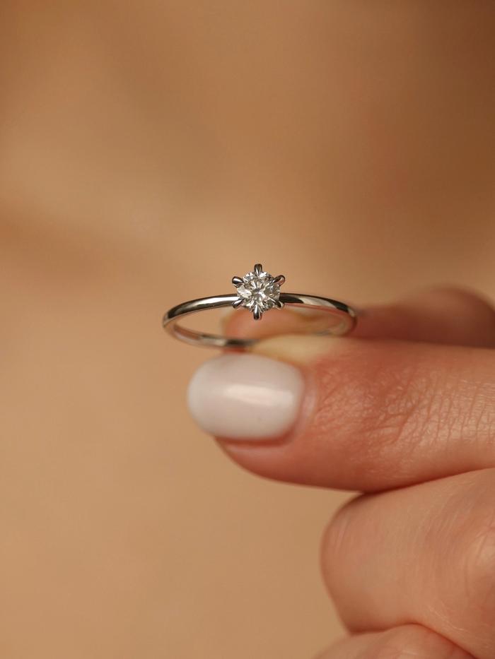 Marquise Cut Cluster Styled Lab Grown Diamond Engagement Ring