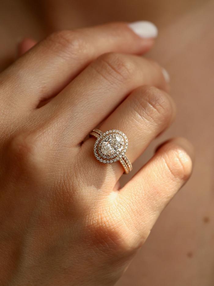 Marquise Cut Cluster Styled Lab Grown Diamond Engagement Ring