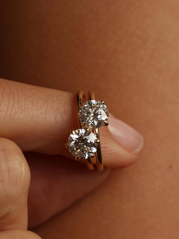 Marquise Cut Cluster Styled Lab Grown Diamond Engagement Ring