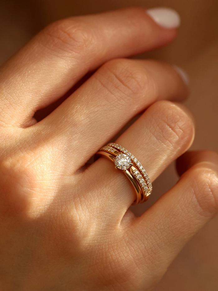 Marquise Cut Cluster Styled Lab Grown Diamond Engagement Ring