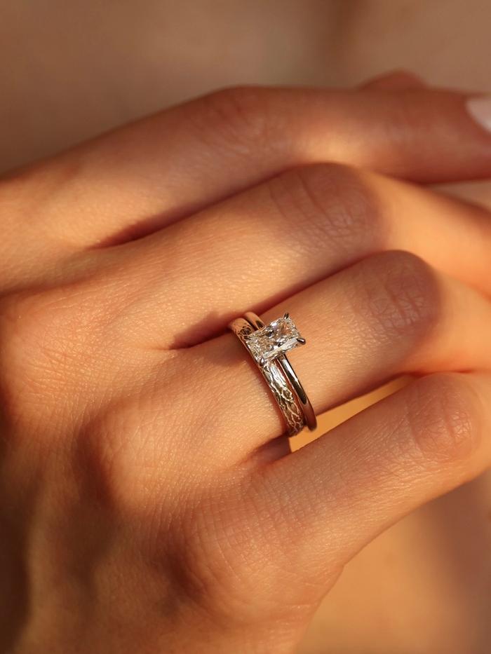 Marquise Cut Cluster Styled Lab Grown Diamond Engagement Ring