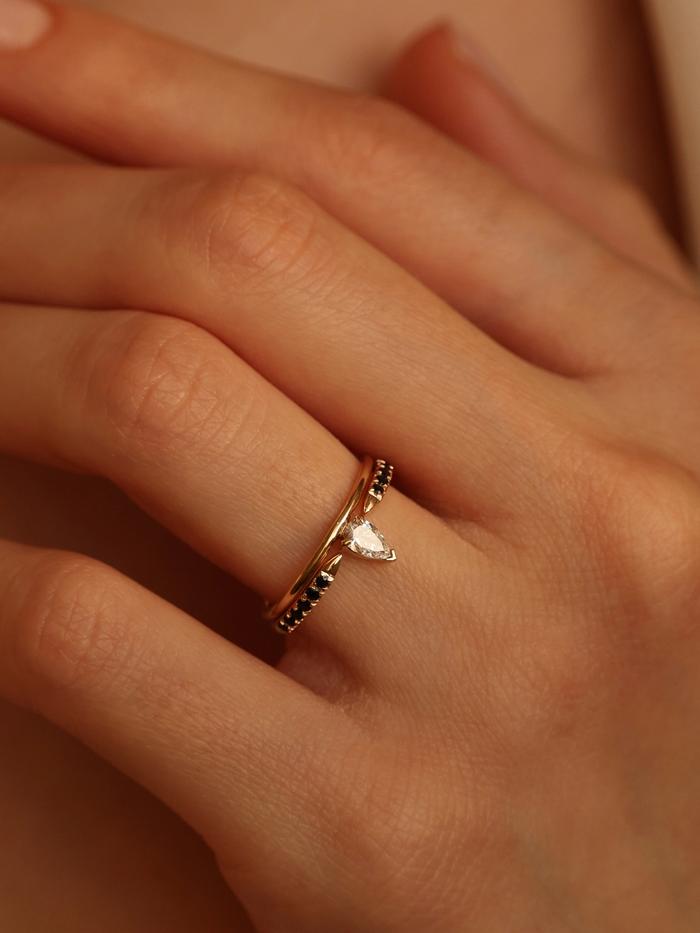 Marquise Cut Cluster Styled Lab Grown Diamond Engagement Ring