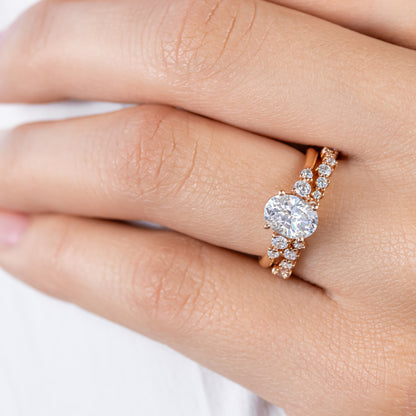 2 CT Round Three Stones Lab Grown Diamond Engagement Ring