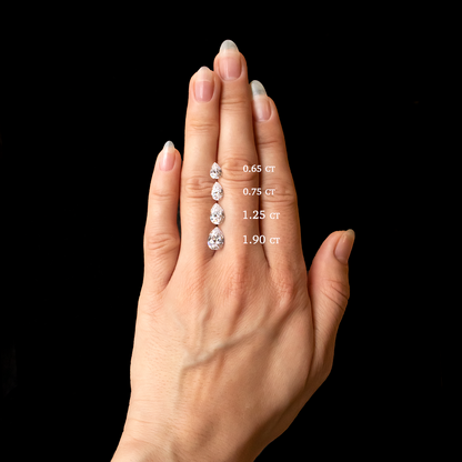 2 CT Round Three Stones Lab Grown Diamond Engagement Ring