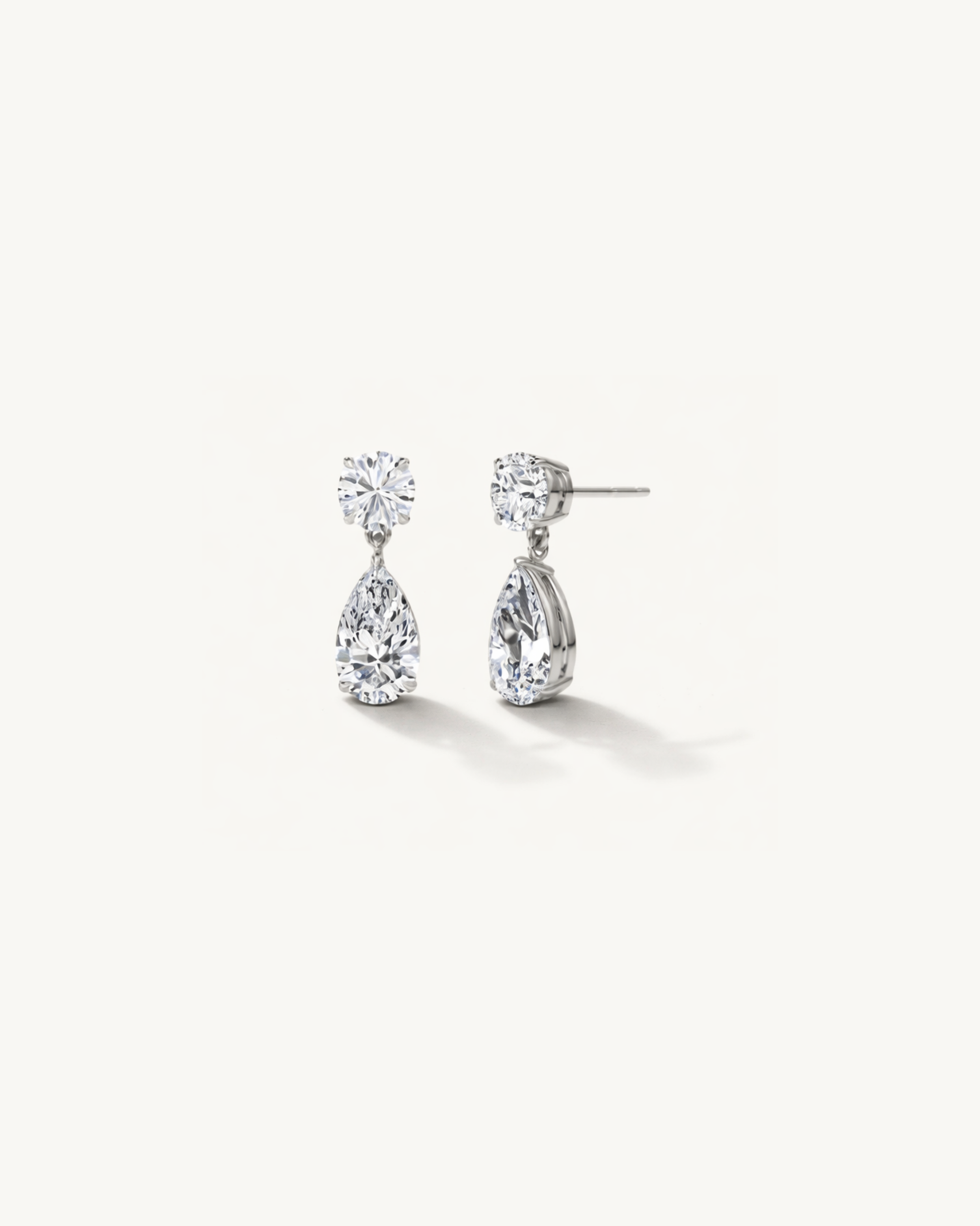 1.0 CT Round Bezel Solitaire Lab Grown Diamond Earrings