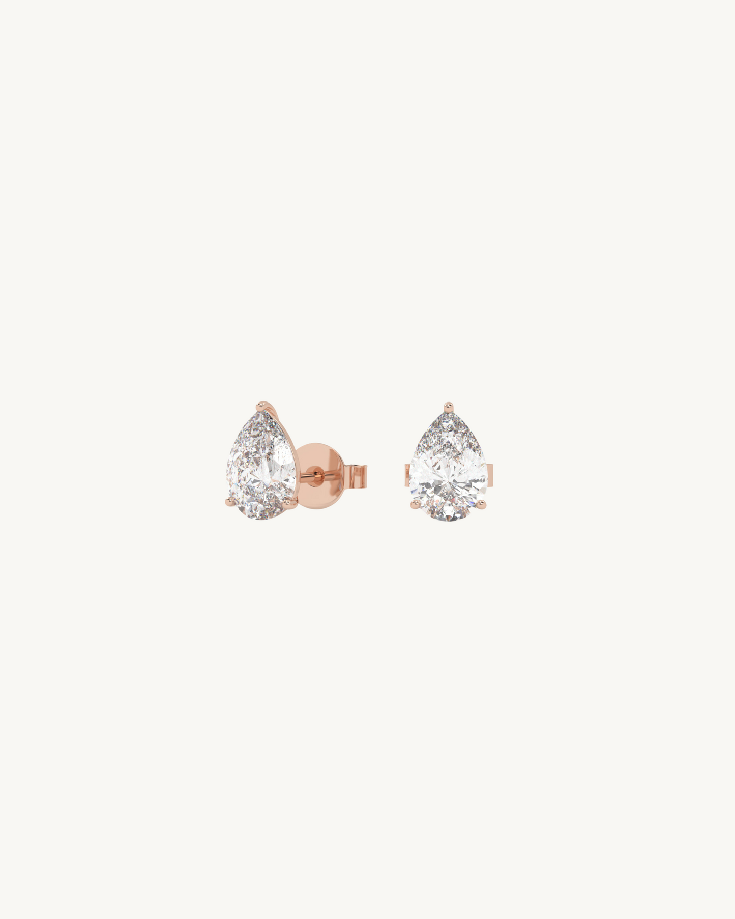 1.0 CT Round Bezel Solitaire Lab Grown Diamond Earrings