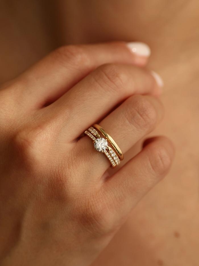 Marquise Cut Cluster Styled Lab Grown Diamond Engagement Ring