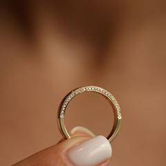 Marquise Cut Cluster Styled Lab Grown Wedding Band