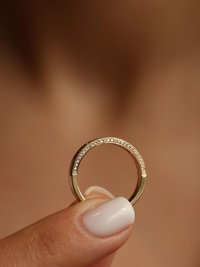Marquise Cut Cluster Styled Lab Grown Wedding Band