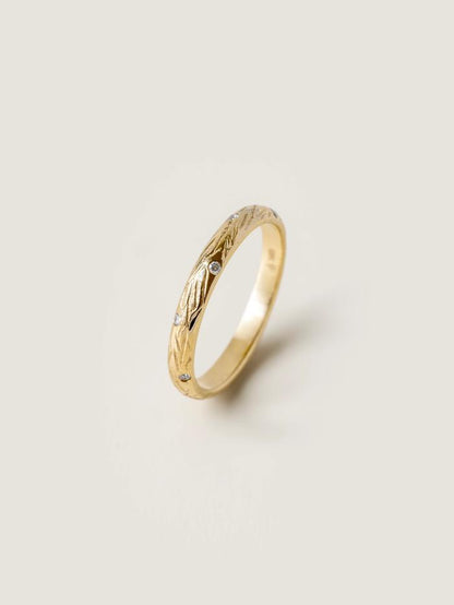 Marquise Cut Cluster Styled Lab Grown Wedding Band