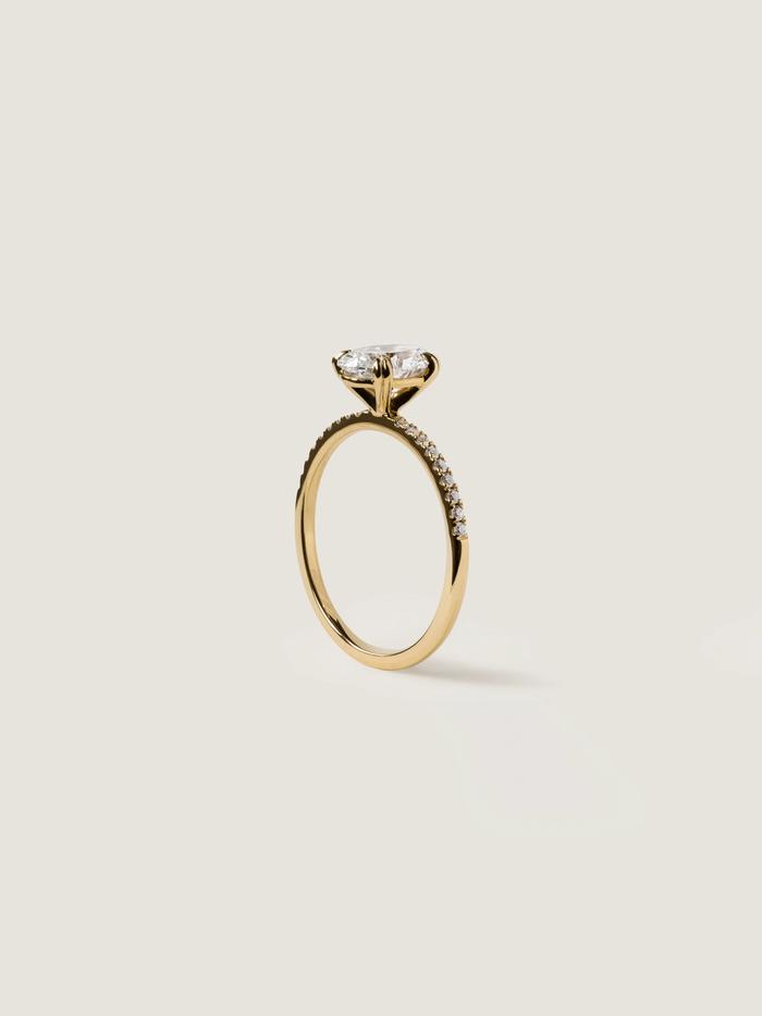 Marquise Cut Cluster Styled Lab Grown Diamond Engagement Ring