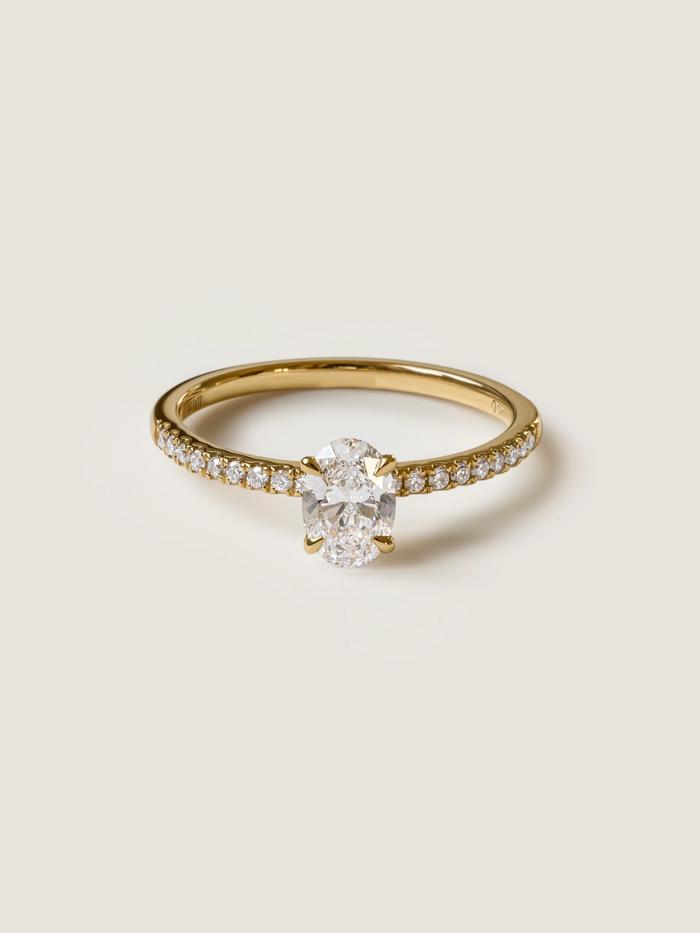 Marquise Cut Cluster Styled Lab Grown Diamond Engagement Ring