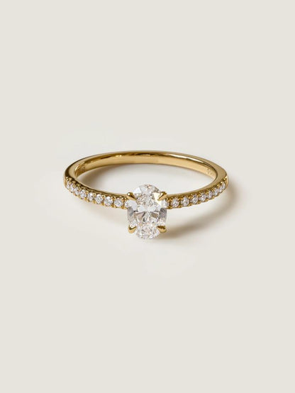 Marquise Cut Cluster Styled Lab Grown Diamond Engagement Ring
