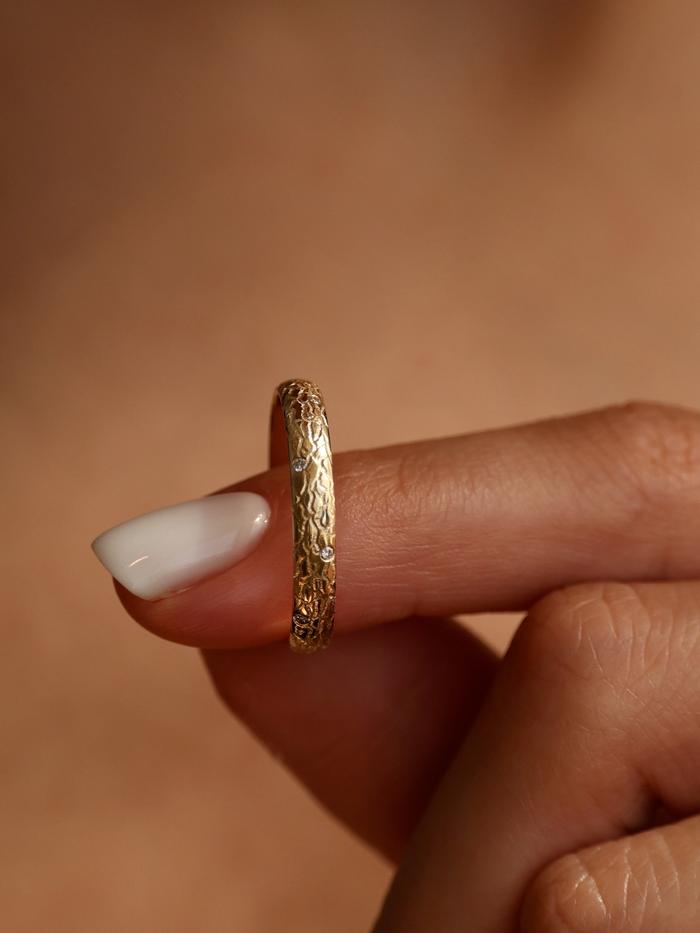 Marquise Cut Cluster Styled Lab Grown Wedding Band