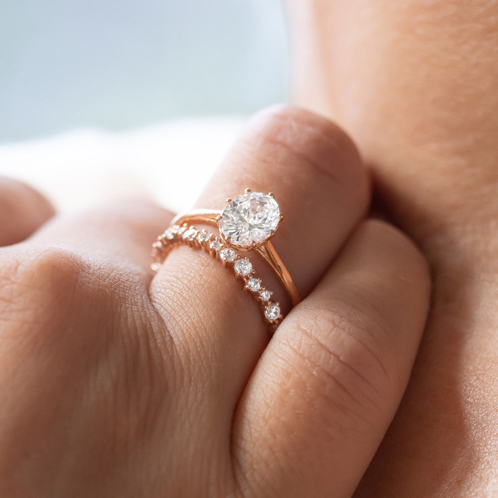 2 CT Round Three Stones Lab Grown Diamond Engagement Ring