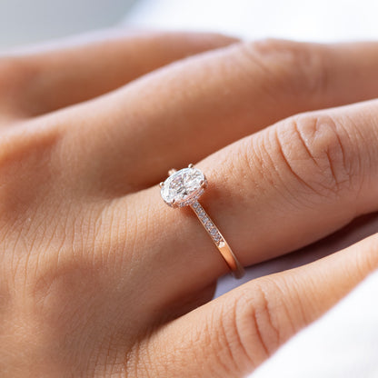 2 CT Round Three Stones Lab Grown Diamond Engagement Ring
