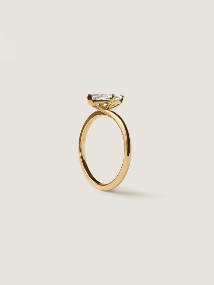 Marquise Cut Cluster Styled Lab Grown Diamond Engagement Ring