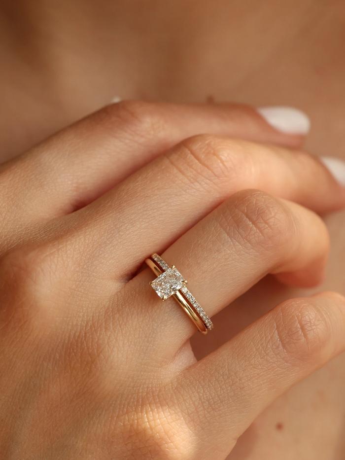 Marquise Cut Cluster Styled Lab Grown Diamond Engagement Ring