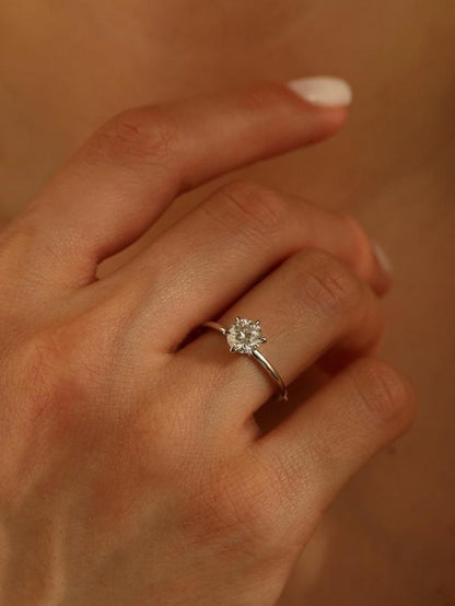 Marquise Cut Cluster Styled Lab Grown Diamond Engagement Ring
