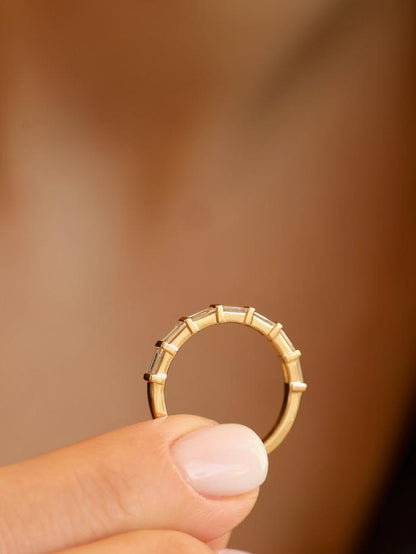 Marquise Cut Cluster Styled Lab Grown Wedding Band