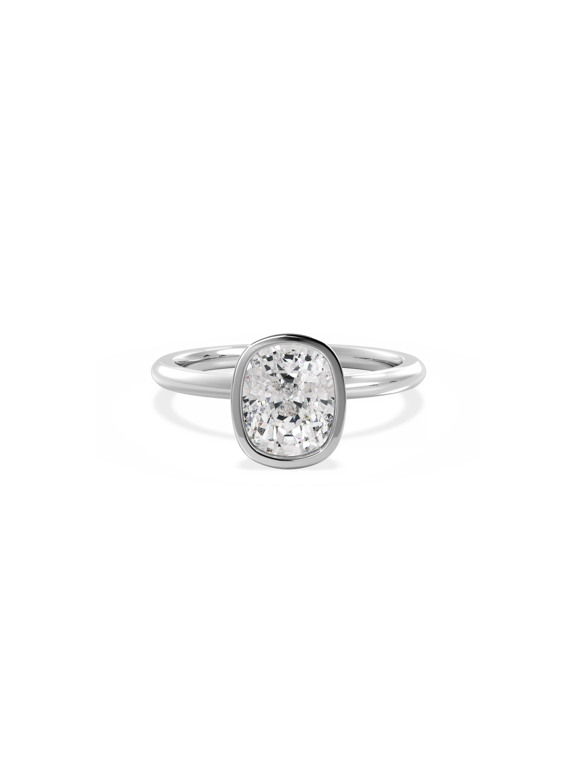 2 CT Round Three Stones Lab Grown Diamond Engagement Ring
