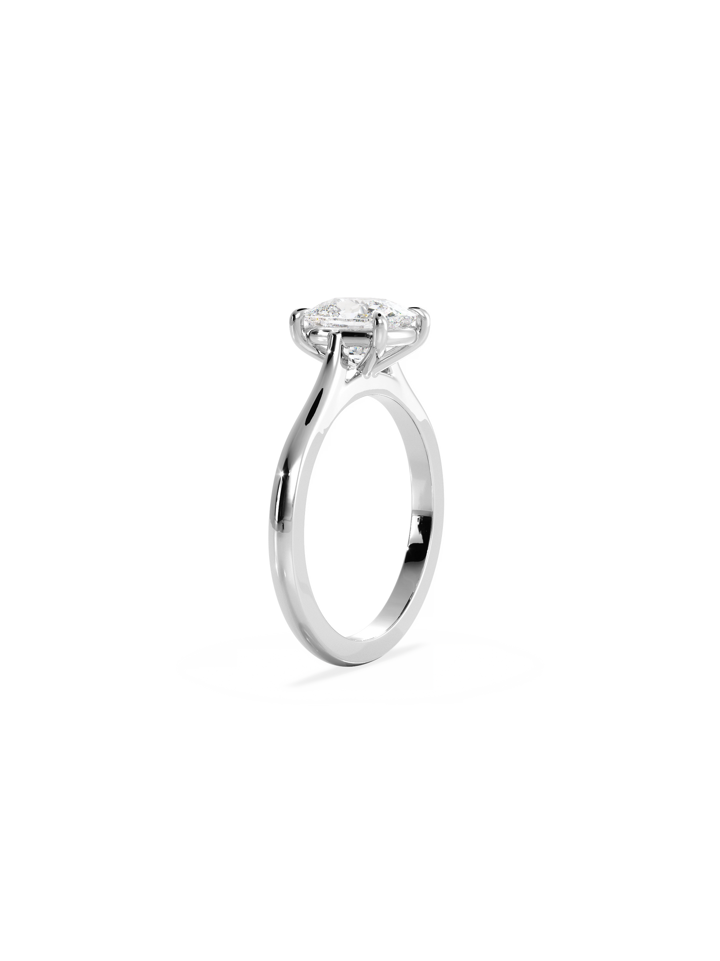 2 CT Round Three Stones Lab Grown Diamond Engagement Ring