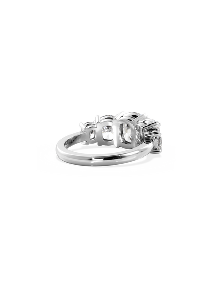 2 CT Round Three Stones Lab Grown Diamond Engagement Ring