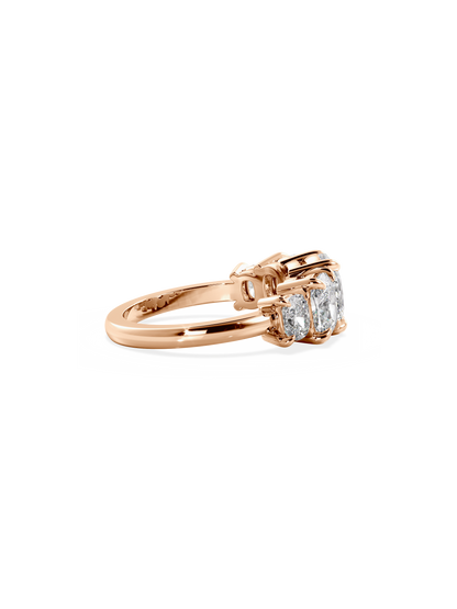 2 CT Round Three Stones Lab Grown Diamond Engagement Ring