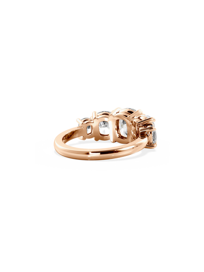 2 CT Round Three Stones Lab Grown Diamond Engagement Ring