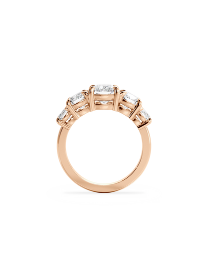 2 CT Round Three Stones Lab Grown Diamond Engagement Ring