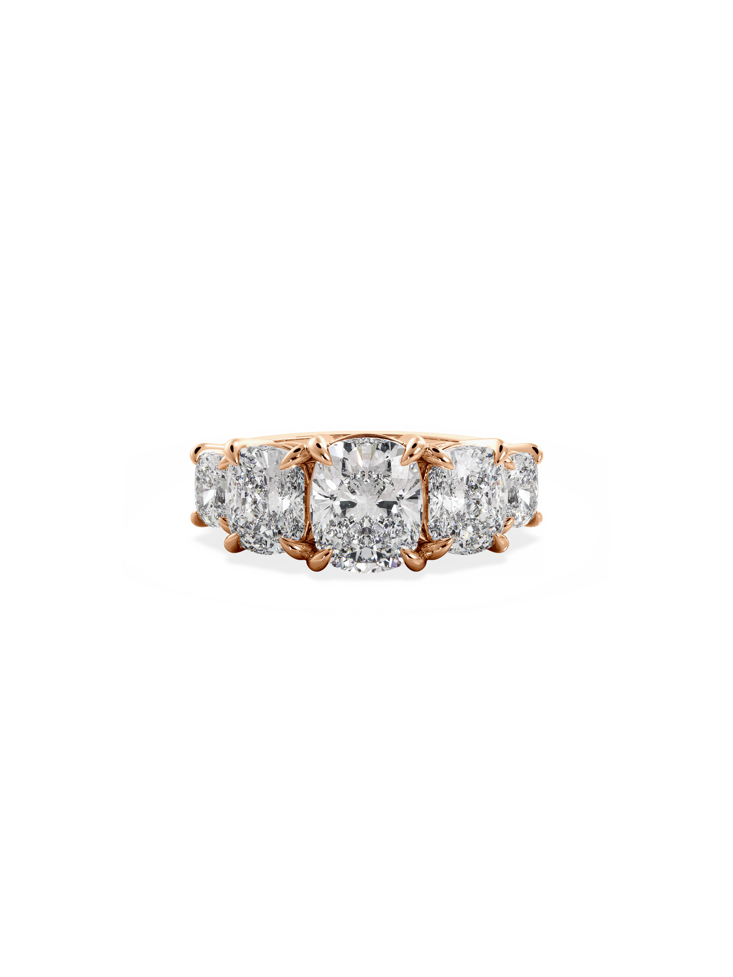 2 CT Round Three Stones Lab Grown Diamond Engagement Ring