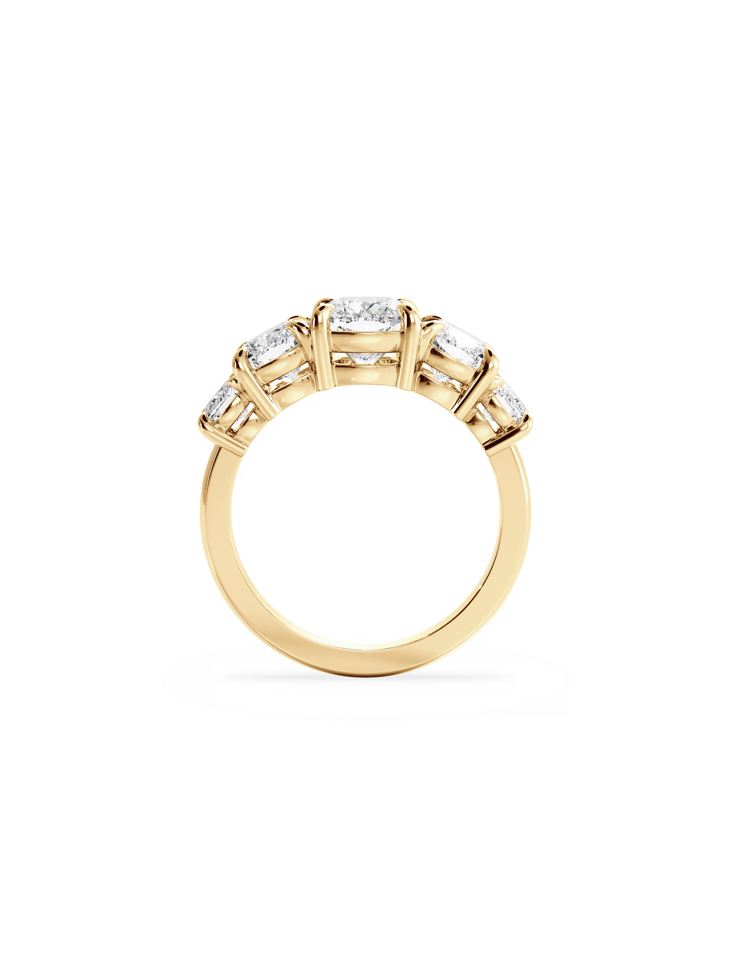 2 CT Round Three Stones Lab Grown Diamond Engagement Ring