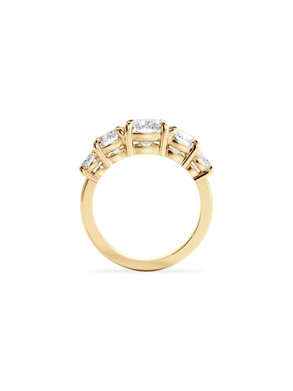 2 CT Round Three Stones Lab Grown Diamond Engagement Ring