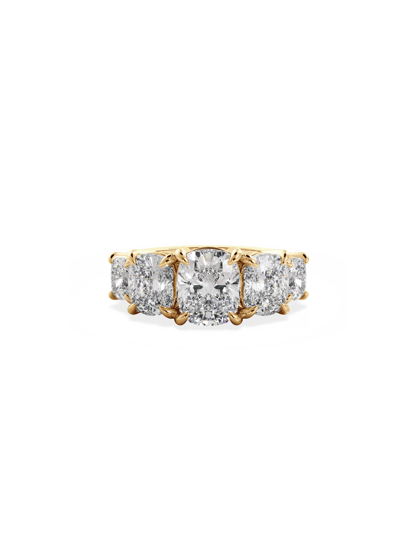 2 CT Round Three Stones Lab Grown Diamond Engagement Ring