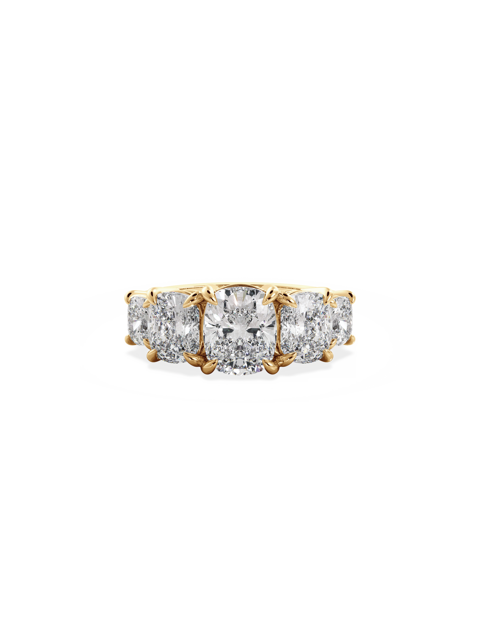 2 CT Round Three Stones Lab Grown Diamond Engagement Ring