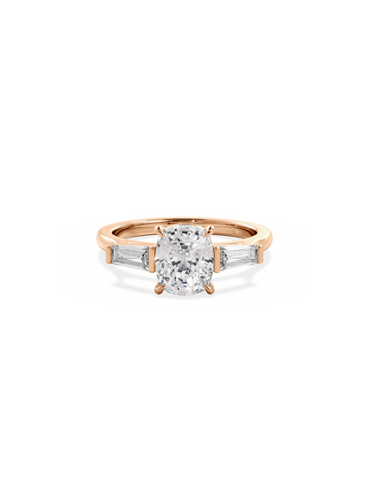 2 CT Round Three Stones Lab Grown Diamond Engagement Ring