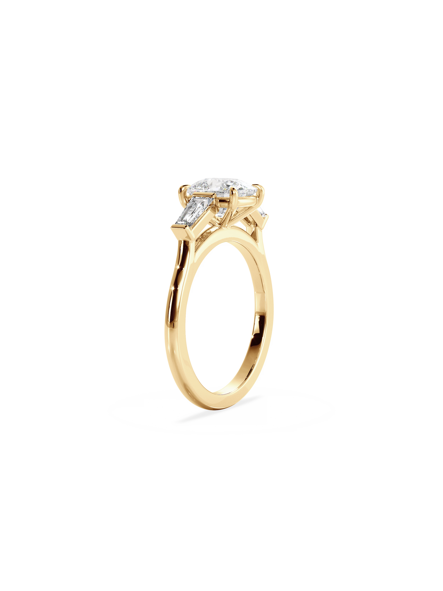 2 CT Round Three Stones Lab Grown Diamond Engagement Ring