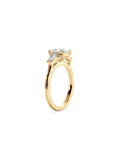 2 CT Round Three Stones Lab Grown Diamond Engagement Ring