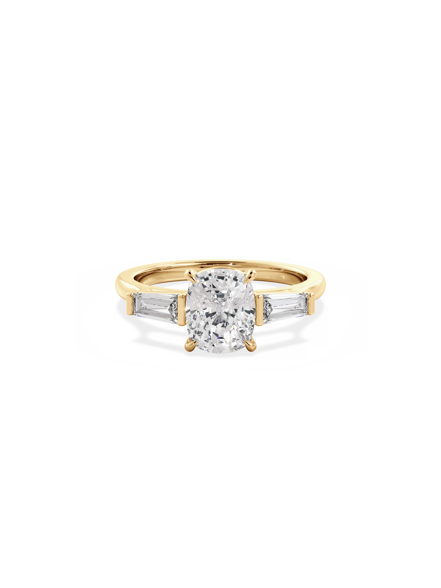 2 CT Round Three Stones Lab Grown Diamond Engagement Ring
