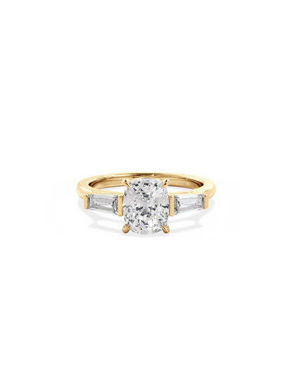 2 CT Round Three Stones Lab Grown Diamond Engagement Ring