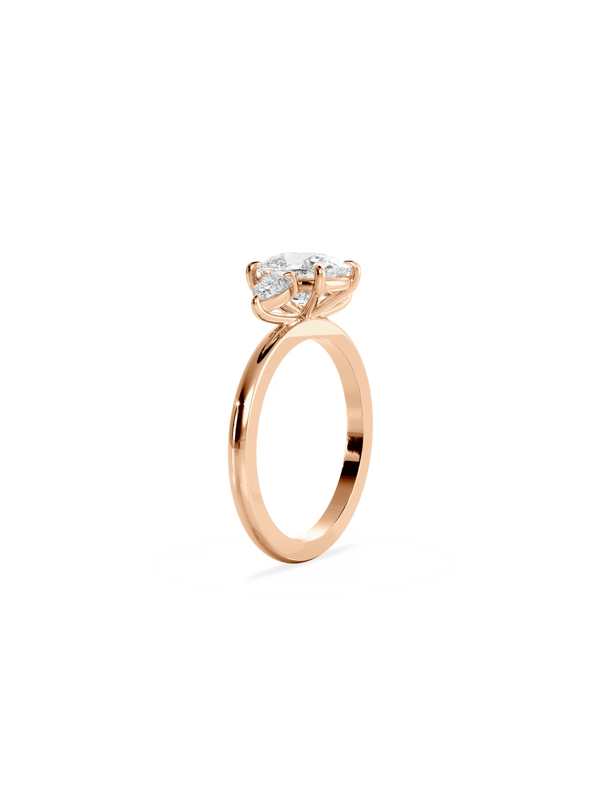 2 CT Round Three Stones Lab Grown Diamond Engagement Ring