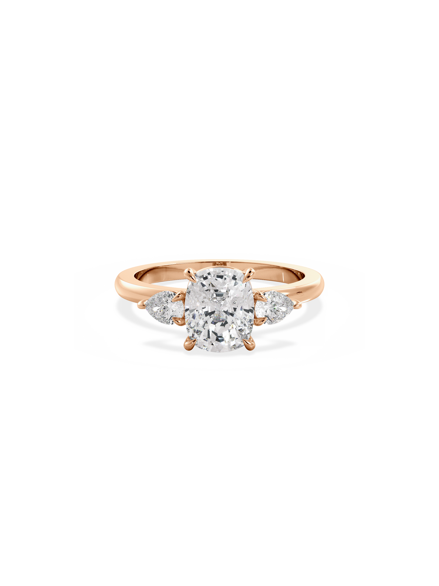 2 CT Round Three Stones Lab Grown Diamond Engagement Ring