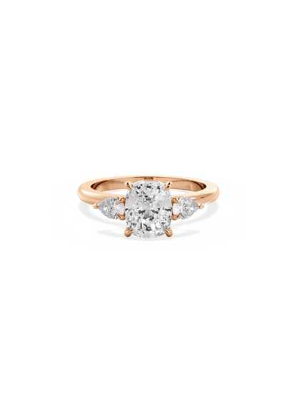 2 CT Round Three Stones Lab Grown Diamond Engagement Ring