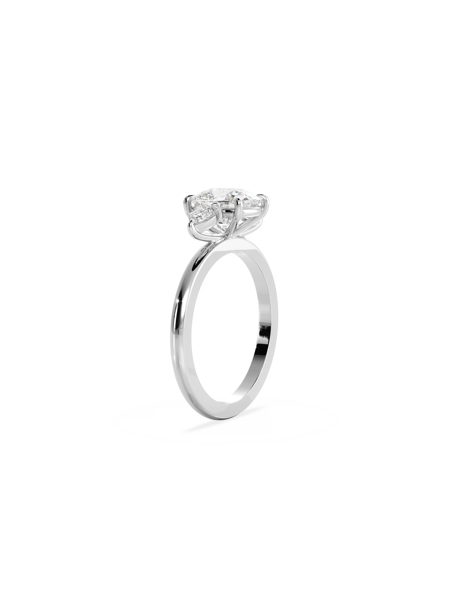 2 CT Round Three Stones Lab Grown Diamond Engagement Ring