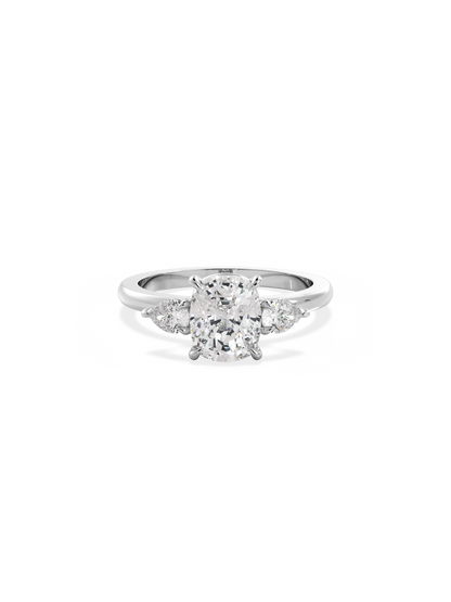 2 CT Round Three Stones Lab Grown Diamond Engagement Ring