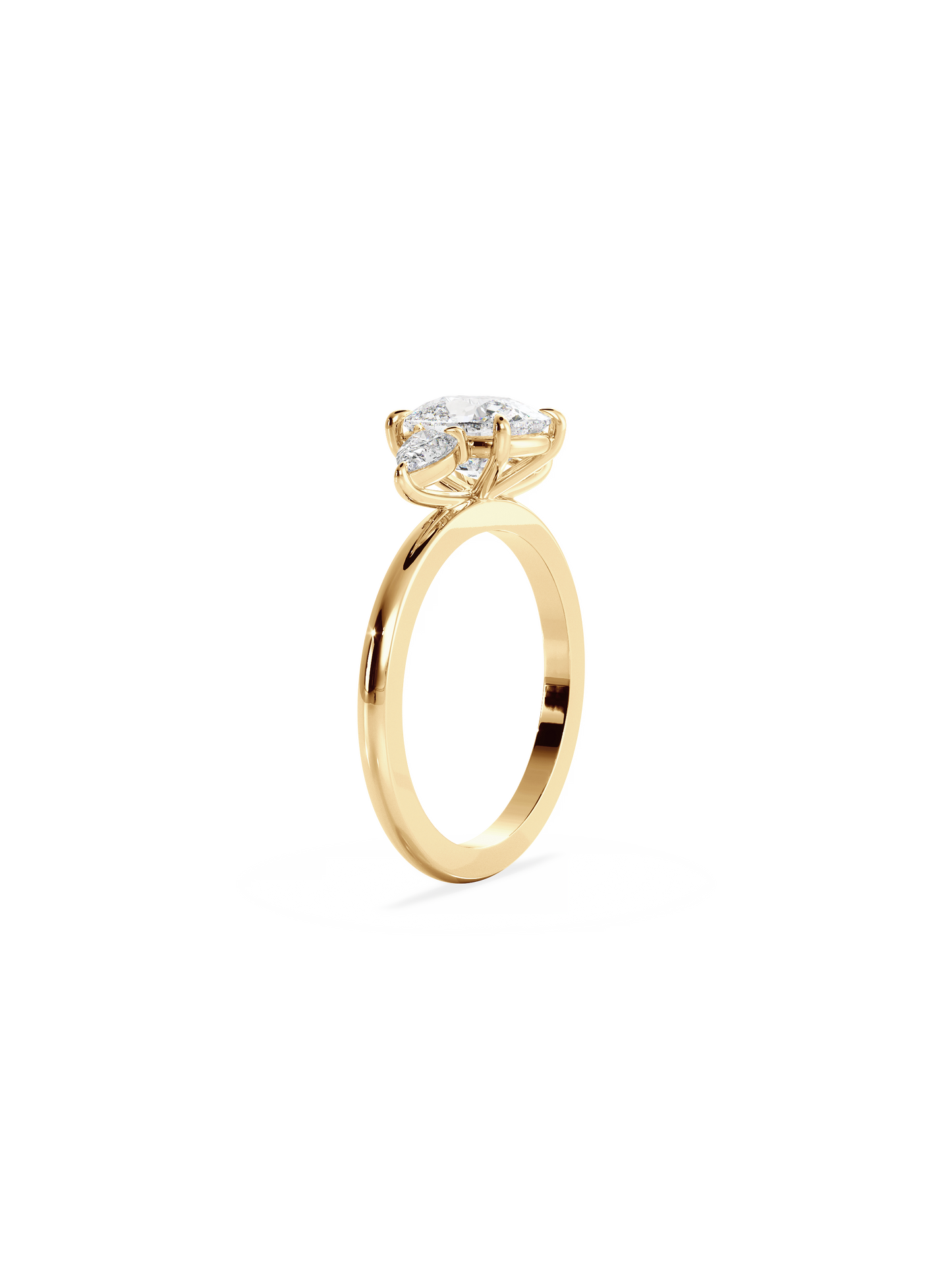 2 CT Round Three Stones Lab Grown Diamond Engagement Ring